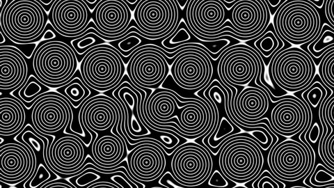 Black White Optical Illusion Concentric Moving geometric shapes Abstract Art 4K Motion Background Animation 