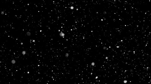 Super slow motion of natural snow falling on black background. Filmed on high speed cinema camera, 1000fps.