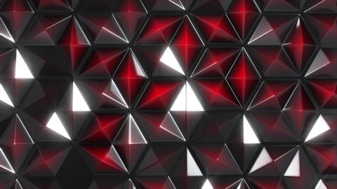 Abstract red black triangles diamond loop background