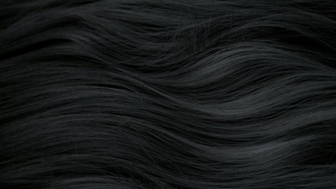 Super Slow Motion Shot of Waving Black Hair at 1000 fps.