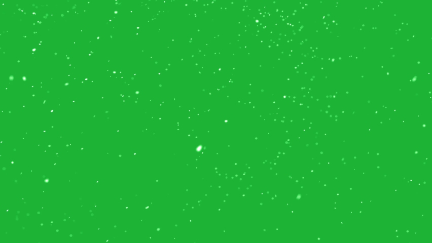 Snowfall overlay on green background. Winter slowly falling snow effect (Chroma key). 4K animation. Royalty-Free Stock Footage #1086208532