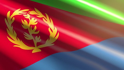 Eritrea shiny flag - loop animation