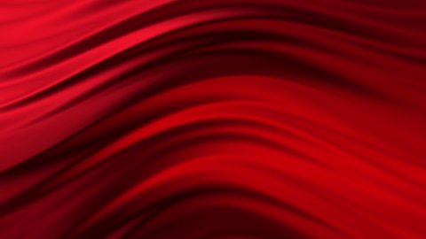 Deep red elegant silky wave abstract background 4k animation video. 3D gradient liquid waves. Smooth silk cloth surface with ripples and folds. Dynamic motion animation.