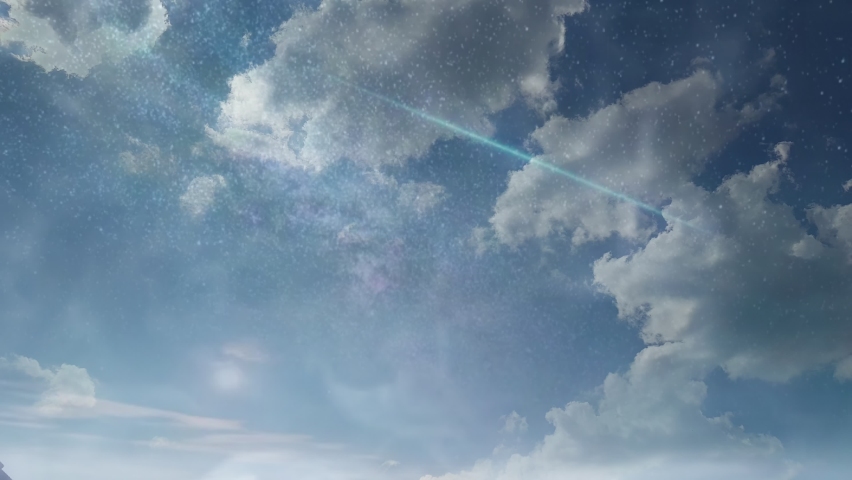 4K Timelapse Meteor flying in the sky, clouds with Blue sky and beautiful Background, Sky Timelapse of skyscrapers | Shutterstock HD Video #1086224801