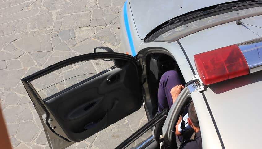 Police car in the street