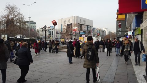 Ankara, Turkey – January 25, 2022: ankara city people and traffic