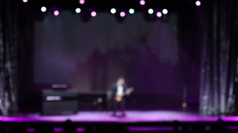 Blur light texture, background for design. Blurred theatrical and blue concert spotlights