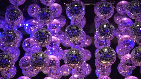 Mirror Balls 4K Discotheque Dancing Nightclub Discotheque Disco Lights