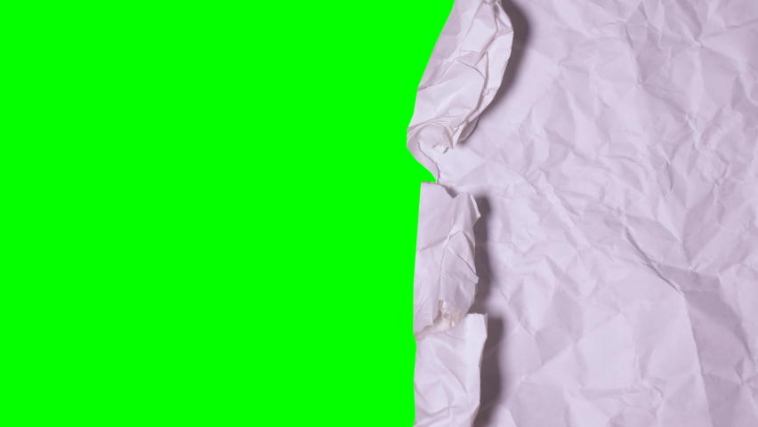 Paper folding stop motion ,4k Paper animation, slow motion over green screen, chromakey, folding