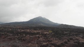 A volcano Batur in Bali | 4K drone video