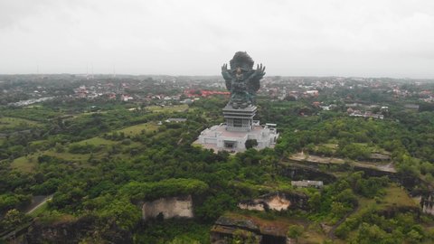 Garuda Wisnu Kencana statue | 4K drone video