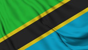 Flag of Tanzania. High quality 4K resolution
