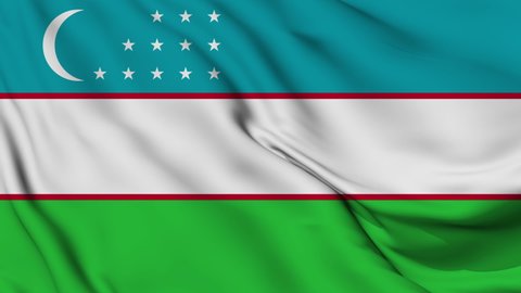 Flag of Uzbekistan. High quality 4K resolution