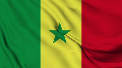 Flag of Senegal. High quality 4K resolution