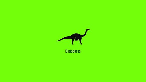 Diplodocus icon animation best simple object on green screen background