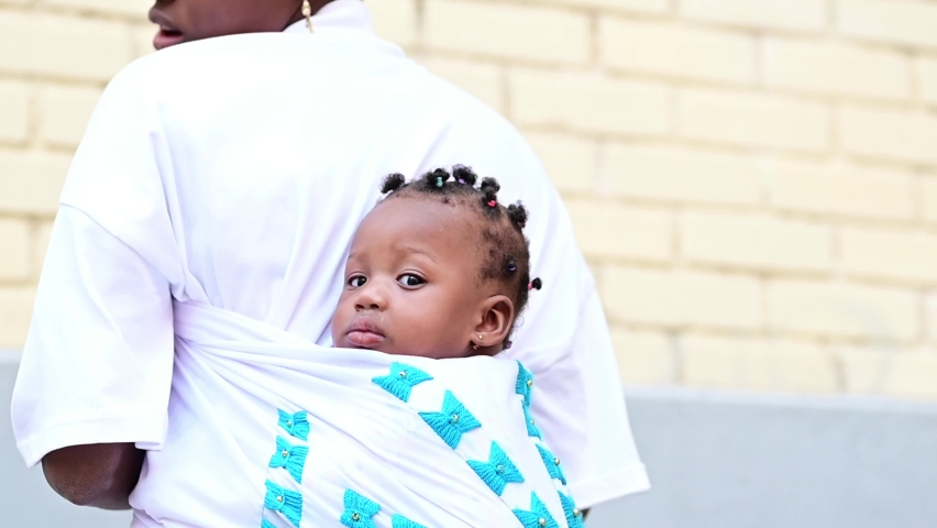 African woman with her baby
