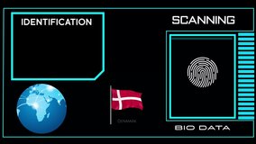 Finger scanning animation video footage for Denmark people. - Powered by Shutterstock - Get 15% off with code: PIKWIZARD15