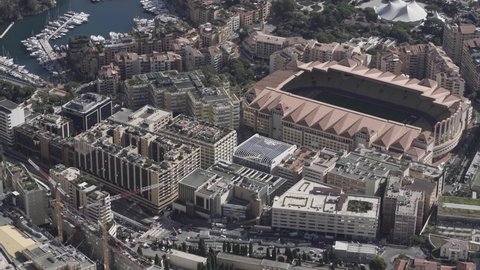 Aerial view of the Stade Louis II in Monaco