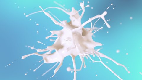Exploding delicious milk in slow motion 4K