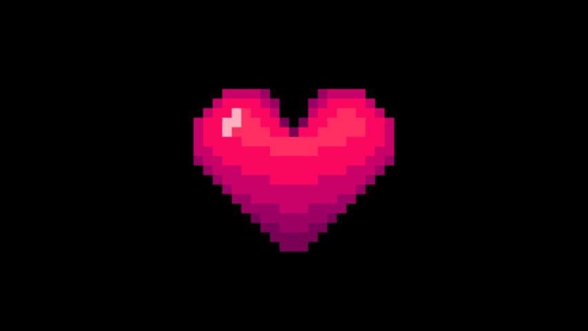 Pixel art heart animation. 2K looped video 8 bit live icon in retro style.
computer video game, love symbol, with transparent alpha channel can be used for overlay for your project Royalty-Free Stock Footage #1086403502