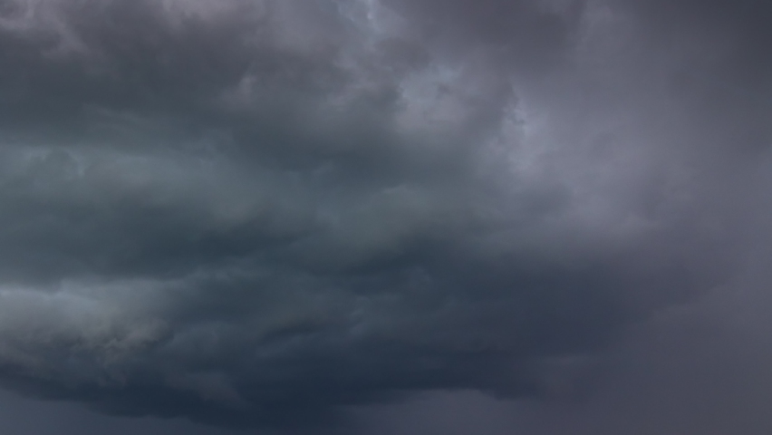 Dark storm clouds, supercell storm in Lithuania, Europe, climate change concept Royalty-Free Stock Footage #1086426857