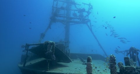Shipwreck underwater in the Red sea