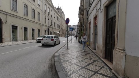 Coimbra, Portugal. - March 18, 2020. Walk along Rua Sofia.
