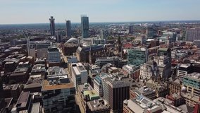 Manchester city aerial view. United Kingdom.
