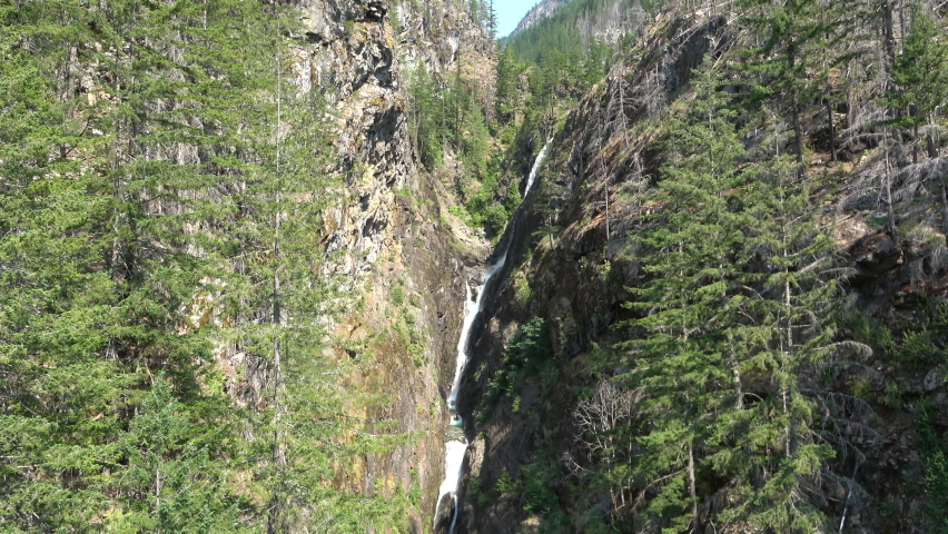 Waterfall Scenery at Glacier National Park, Montana image - Free stock ...