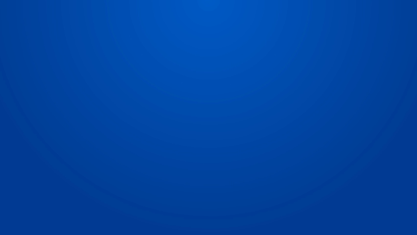 White line Old medieval wooden catapult shooting stones icon isolated on blue background. 4K Video motion graphic animation.