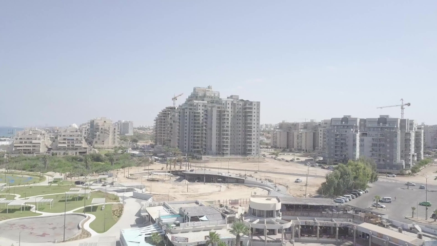 Ashdod coastline and city view 