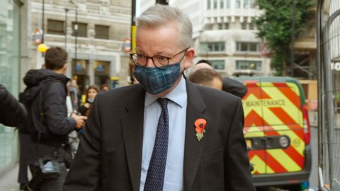 LONDON, circa 2021 - Michael Gove, Secretary of State for Housing, Communities and Local Government of the United Kingdom, is seen in Westminster, London, England, UK