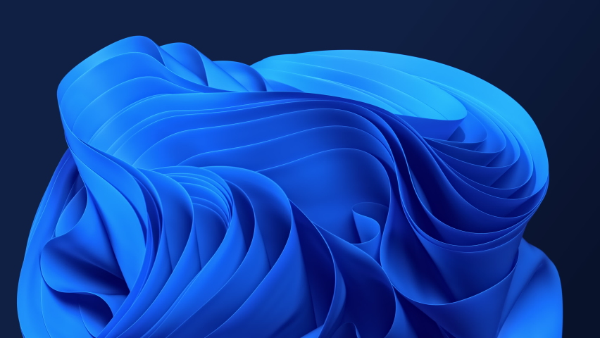 Blue animated abstract 11 wavy cloth fabric lines wave effect window backdrop. Corporate concept can be used for visuals, vj, presentations as motion background Seamless Loop 4k Royalty-Free Stock Footage #1086496562