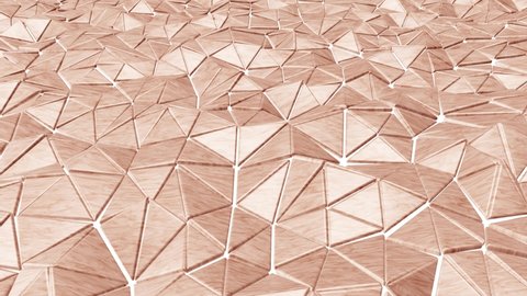Realistic looping abstract 3D animation of the moving wood triangles pattern rendered in UHD as motion background
