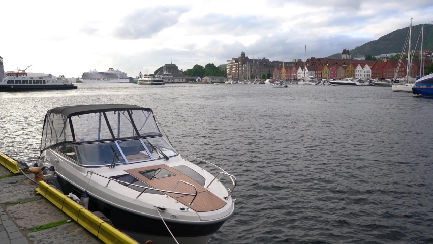 Port of old Hanseatic in Bergen, Norway