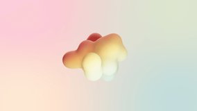 Liquid abstract shapes. 4K animation. Amorphous holographic metaball objects on a soft light background. 3d render. - Powered by Shutterstock - Get 15% off with code: PIKWIZARD15