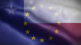 EU Chile Flag Loop Background 4K