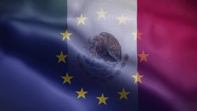EU Mexico Flag Loop Background 4K