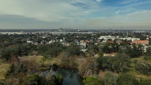 Aerial View of Audubon Park in New Orleans