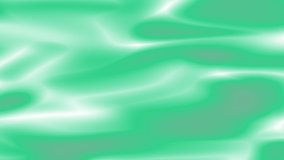 Seamless loop of abstract fluid alloy metal liquid water wavy surface. Modern retro color aqua green shading with reflection. Ripple silver chromium mercury glossy plastic look