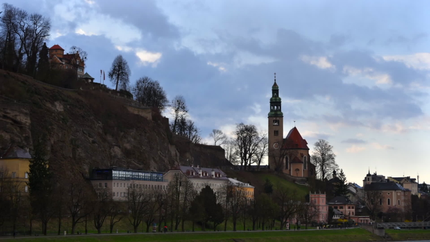 Stormy clouds over Salzburg Austria