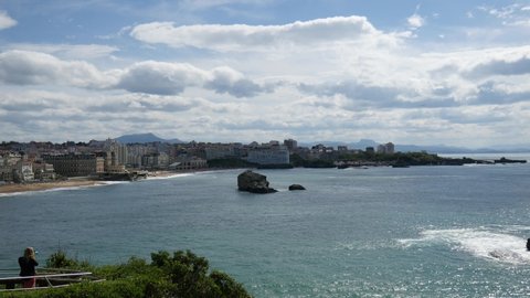 View from lighthouse in Biarritz city
