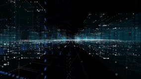 Abstract hologram 3D smart city. Digital buildings with binary code particles. Technology and connection concept. 4k 60fps - Powered by Shutterstock - Get 15% off with code: PIKWIZARD15