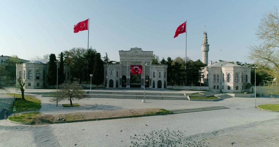 Wide Angle Aerial Video of Istanbul University