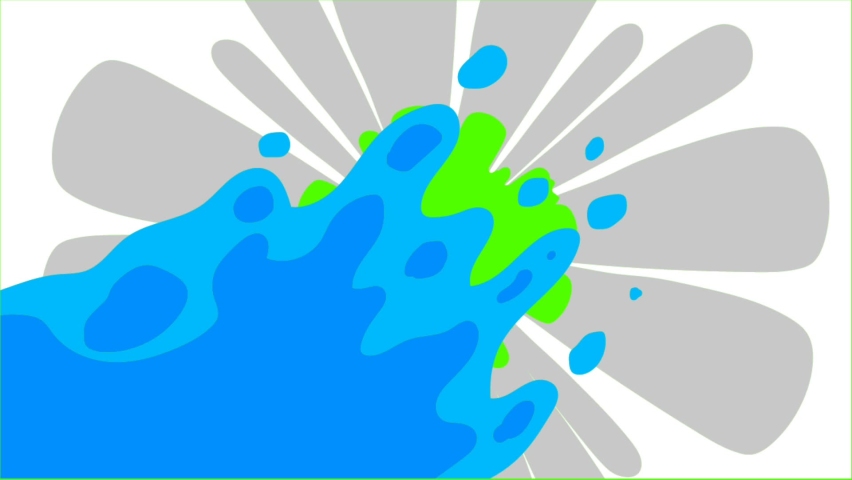liquid burst effect on green screen background for intro, youtube and anymore