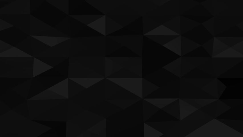 black dark polygonal abstract triangles animated geometric animation blank backdrop - hi tech style background 