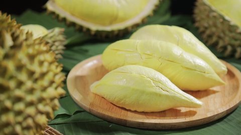 Durian Fruit in Set Up Prepairing For VDO Shooting in Shot Close Up