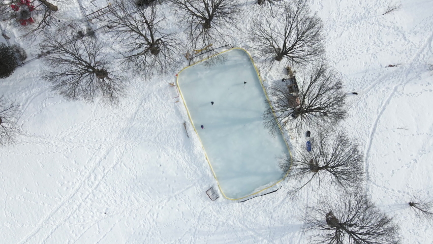 Skating ice hockey practice at Walker