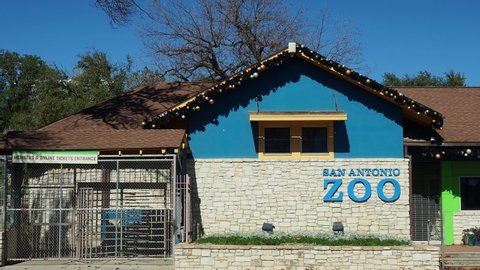 Texas, FEB 4 2022 - Sunny view of the closed Zoo