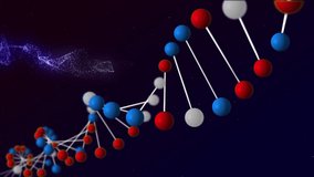 Digital animation of dna structure spinning and digital wave against black background. medical research and science technology concept - Powered by Shutterstock - Get 15% off with code: PIKWIZARD15